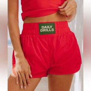 Daily Drills Red Shorts size M (never worn)